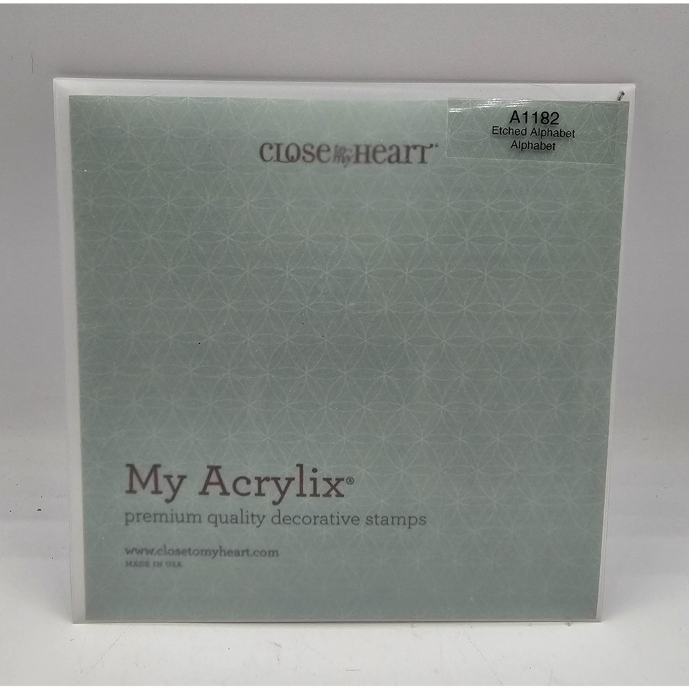 Close to My Heart - Etched Alphabet #A1182 Acrylic Cling Stamp